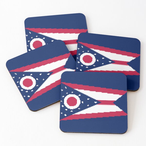 Item preview, Pixelated Ohio Flag designed and sold by Potato Quality Prints.
