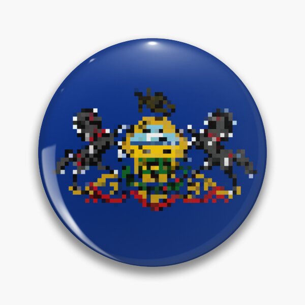 Item preview, Pixelated Pennsylvania Flag designed and sold by Potato Quality Prints.
