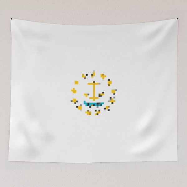 Item preview, Pixelated Rhode Island Flag designed and sold by Potato Quality Prints.