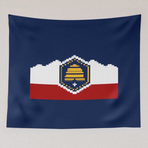 Item preview, Pixelated Utah Flag designed and sold by Potato Quality Prints.