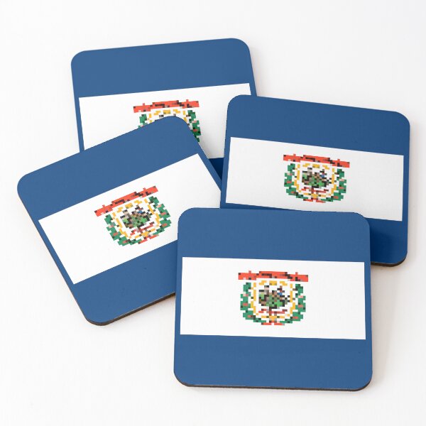 Item preview, Pixelated West Virginia Flag designed and sold by Potato Quality Prints.