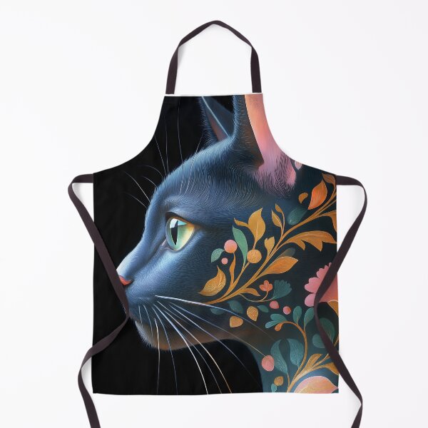 Item preview, Abyssinian Cat Black Feline Aesthetic Garden Floral Art designed and sold by mildaclairmo.