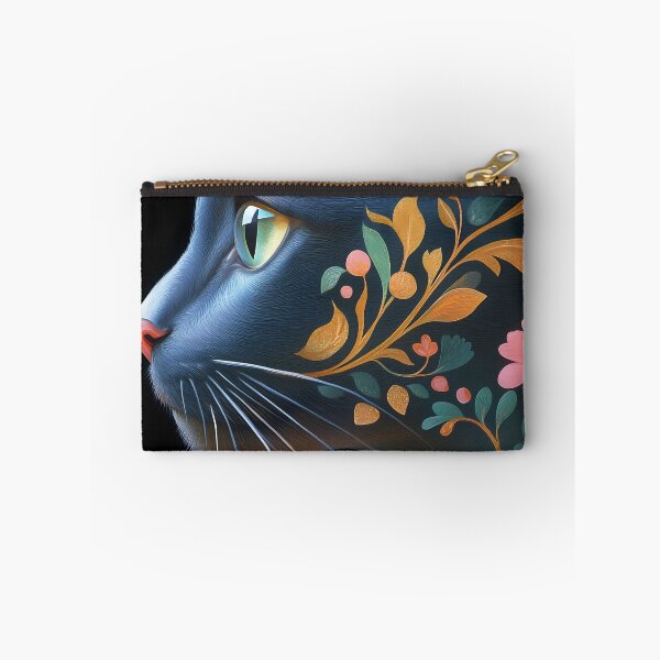 Item preview, Abyssinian Cat Black Feline Aesthetic Garden Floral Art designed and sold by mildaclairmo.