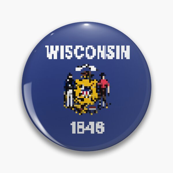 Item preview, Pixelated Wisconsin Flag designed and sold by Potato Quality Prints.