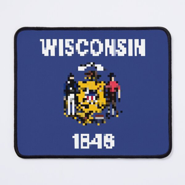 Item preview, Pixelated Wisconsin Flag designed and sold by Potato Quality Prints.