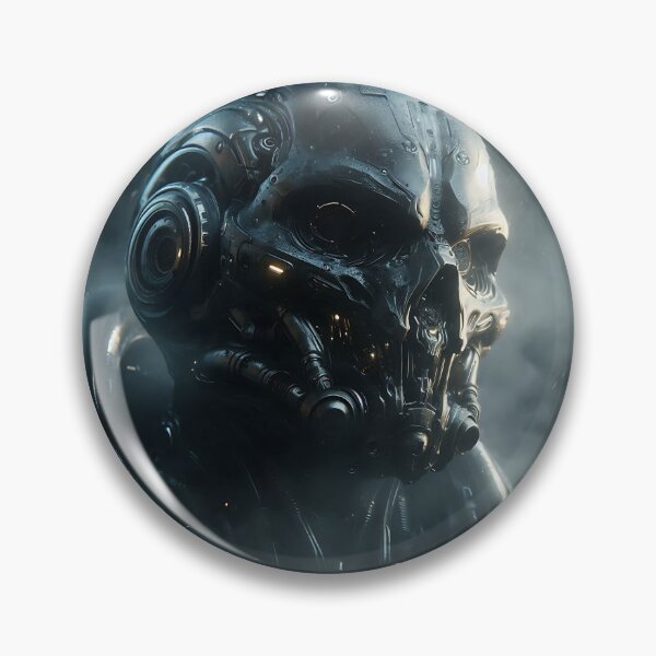 Item preview, Cyberpunk Black Skull Soldier designed and sold by GalleryBrisArt.