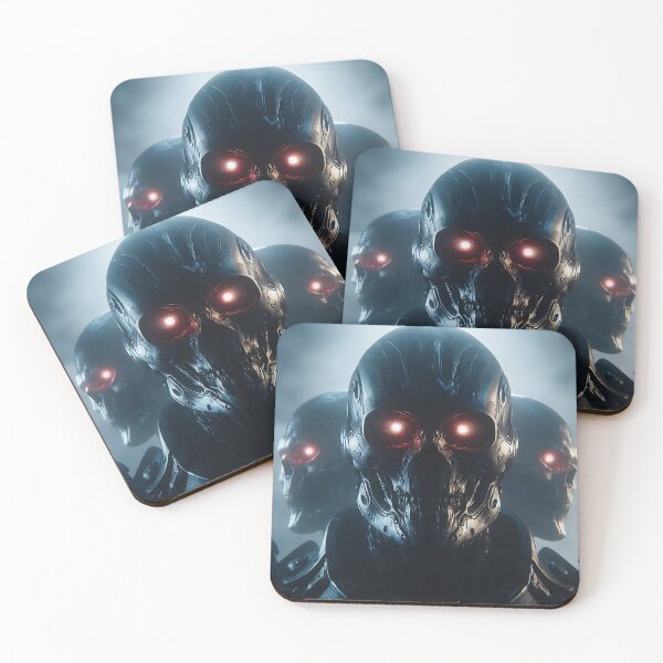 Item preview, Cyberpunk Black Skull Soldier designed and sold by GalleryBrisArt.