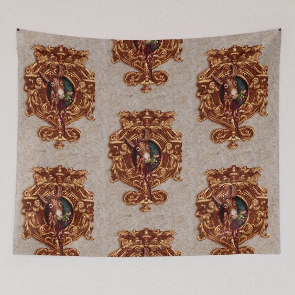 Item preview, The Royal Donkey| Mamie Fish| Gilded Age Party Historical Watercolor designed and sold by Monica Laipple.