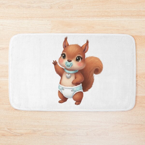Item preview, Baby Red Squirrel with Pacifier and Diaper designed and sold by CHRIST5000.
