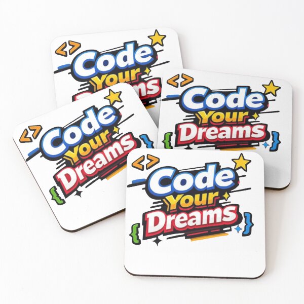 Item preview, **Colorful “Code Your Dreams” Programming Typography Tee** designed and sold by TTrees.