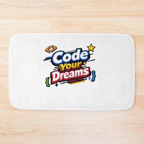 Item preview, **Colorful “Code Your Dreams” Programming Typography Tee** designed and sold by TTrees.