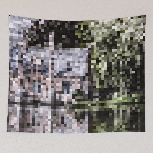Item preview, Pixelated Willow Tree on the Lake Scene designed and sold by Potato Quality Prints.