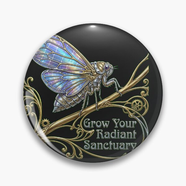 Item preview, Solar Cicada: Futuristic Art Nouveau Biomimicry designed and sold by Thaivi Design.