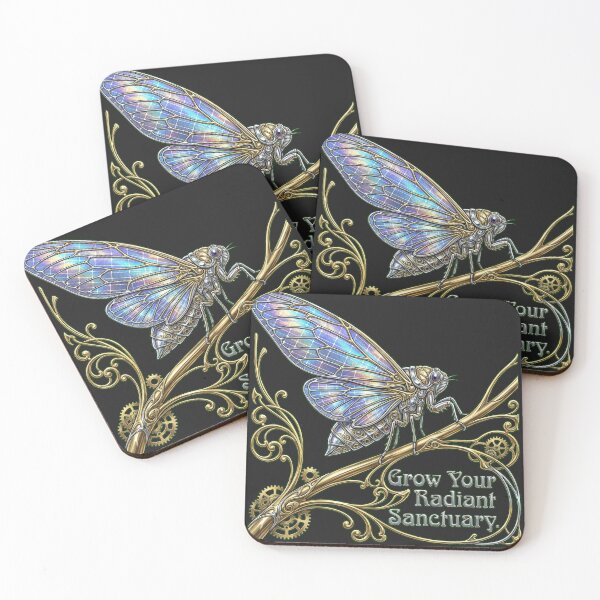 Item preview, Solar Cicada: Futuristic Art Nouveau Biomimicry designed and sold by Thaivi Design.
