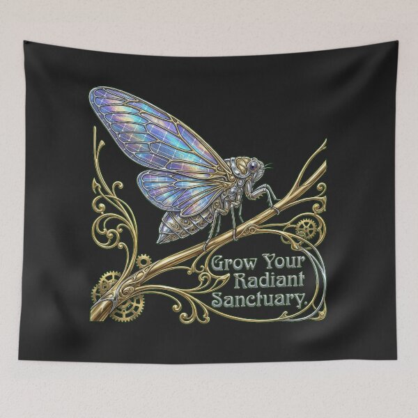 Item preview, Solar Cicada: Futuristic Art Nouveau Biomimicry designed and sold by Thaivi Design.