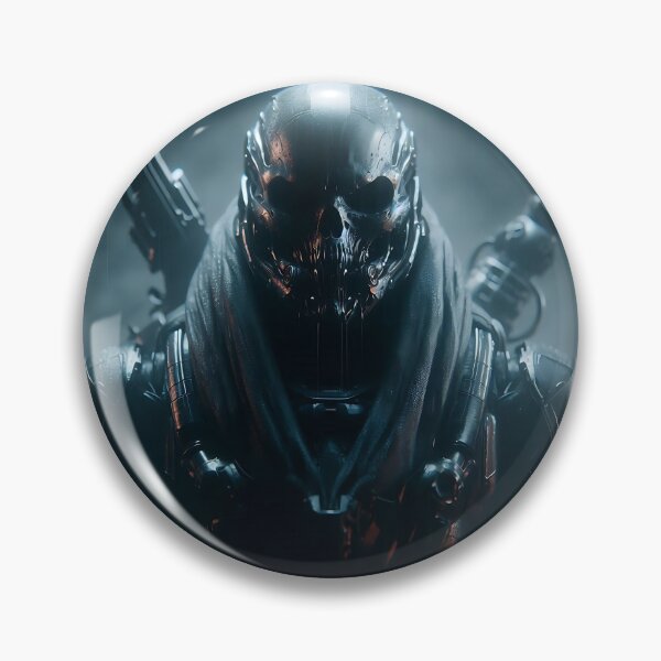 Item preview, Cyberpunk Black Skull Soldier designed and sold by GalleryBrisArt.