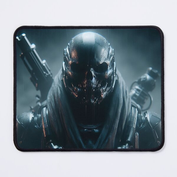 Item preview, Cyberpunk Black Skull Soldier designed and sold by GalleryBrisArt.