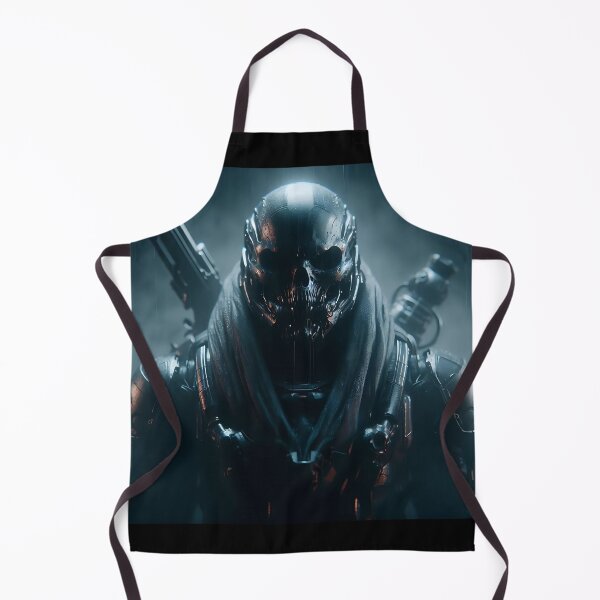 Item preview, Cyberpunk Black Skull Soldier designed and sold by GalleryBrisArt.