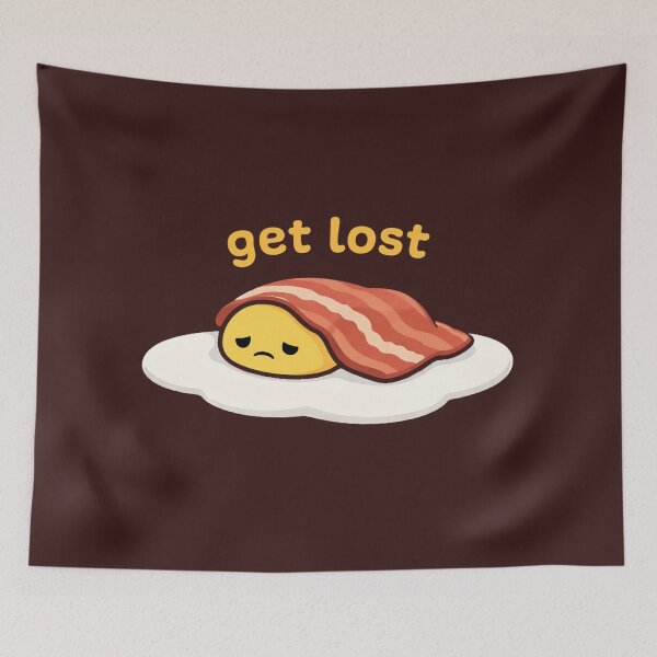Item preview, Get Lost - Funny Sad Egg & Bacon Graphic designed and sold by PrintAtelier.