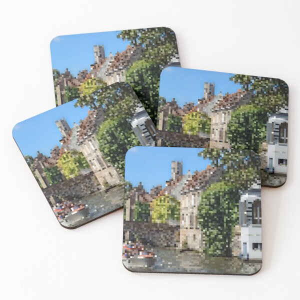 Item preview, Pixelated Belgium Canal Scene designed and sold by Potato Quality Prints.