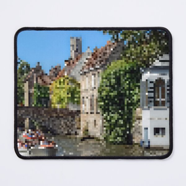 Item preview, Pixelated Belgium Canal Scene designed and sold by Potato Quality Prints.