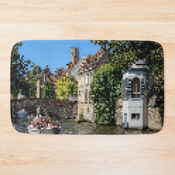 Item preview, Pixelated Belgium Canal Scene designed and sold by Potato Quality Prints.