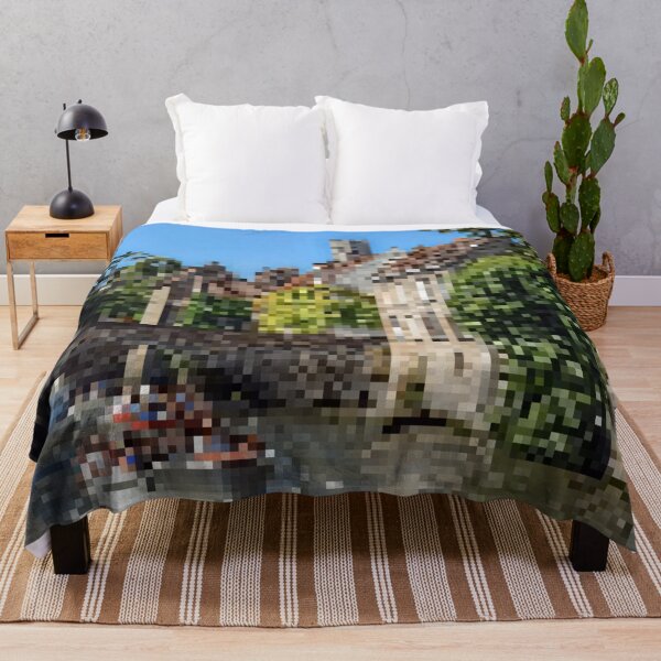 Item preview, Pixelated Belgium Canal Scene designed and sold by Potato Quality Prints.