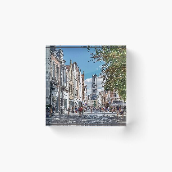 Item preview, Pixelated Belgium Street Scene designed and sold by Potato Quality Prints.