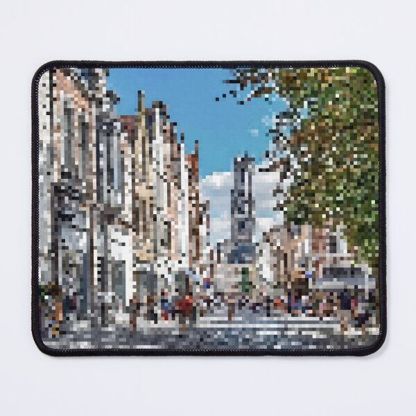 Item preview, Pixelated Belgium Street Scene designed and sold by Potato Quality Prints.