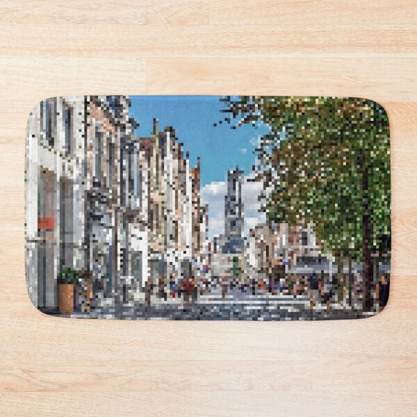 Item preview, Pixelated Belgium Street Scene designed and sold by Potato Quality Prints.