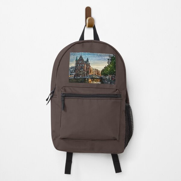 Item preview, Pixelated Hamburg Building Scene designed and sold by Potato Quality Prints.