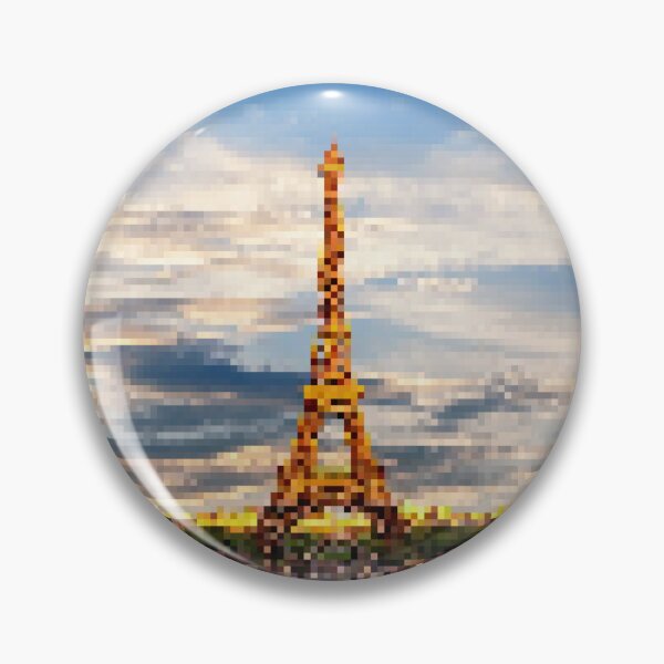 Item preview, Pixelated Bright View of the Eiffel Tower designed and sold by Potato Quality Prints.