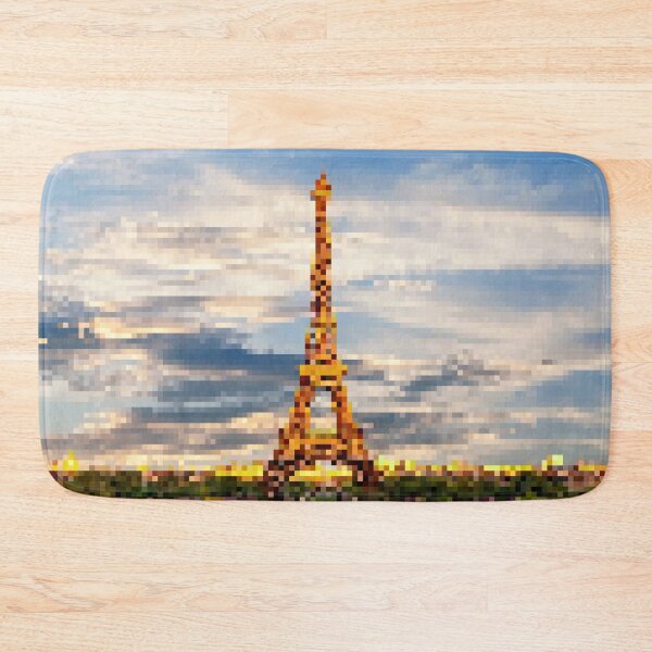 Item preview, Pixelated Bright View of the Eiffel Tower designed and sold by Potato Quality Prints.