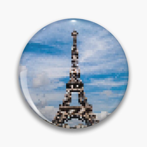 Item preview, Pixelated View of the Eiffel Tower designed and sold by Potato Quality Prints.