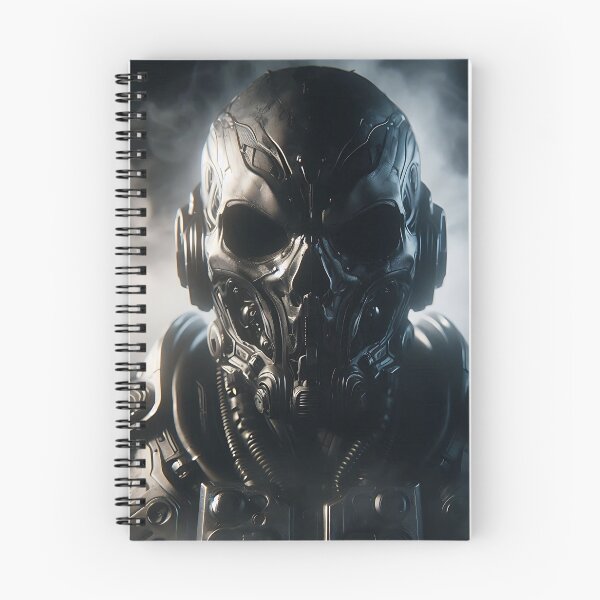 Item preview, Cyberpunk Black Skull Soldier designed and sold by GalleryBrisArt.