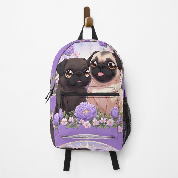 Item preview, Pug puppies among peony flowers. designed and sold by Natalia-Vlad.
