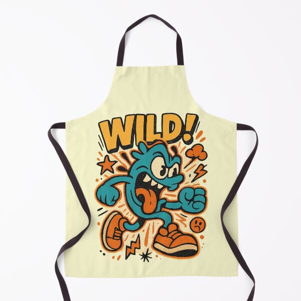 Item preview, Wild Blue Monster Running Retro Cartoon Style designed and sold by LUWAKKA.