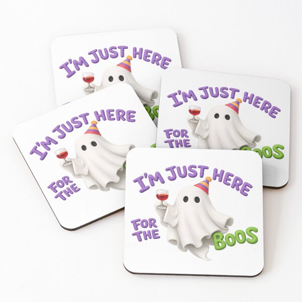Item preview, I’m Just Here For The Boos – Funny Ghost Halloween Humor Art designed and sold by BTBArtwork.