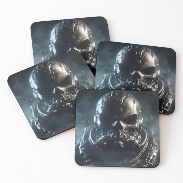 Item preview, Cyberpunk Black Skull Soldier designed and sold by GalleryBrisArt.