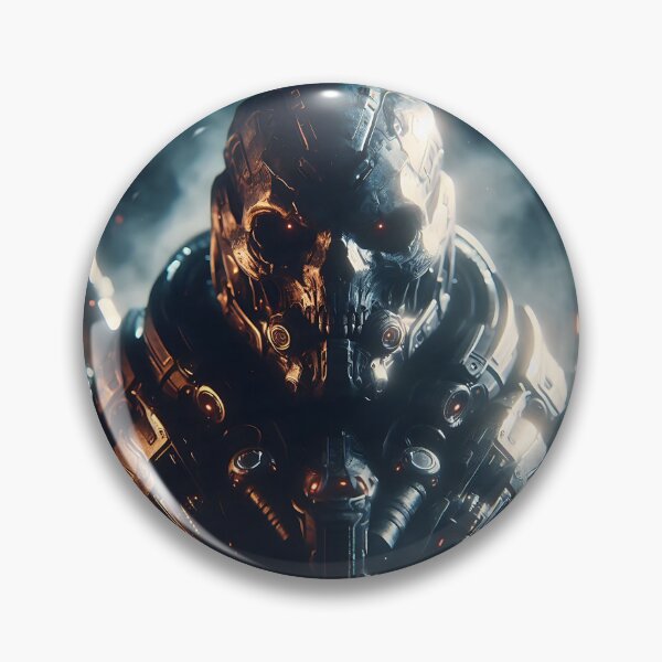 Item preview, Cyberpunk Black Skull Soldier designed and sold by GalleryBrisArt.