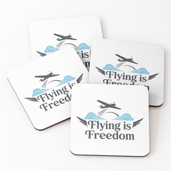 Item preview, Flying Is Freedom – Pilot Aviator Inspirational Aviation T-Shirt designed and sold by Muzgle.