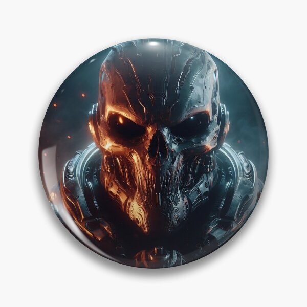 Item preview, Cyberpunk Black Skull Soldier designed and sold by GalleryBrisArt.