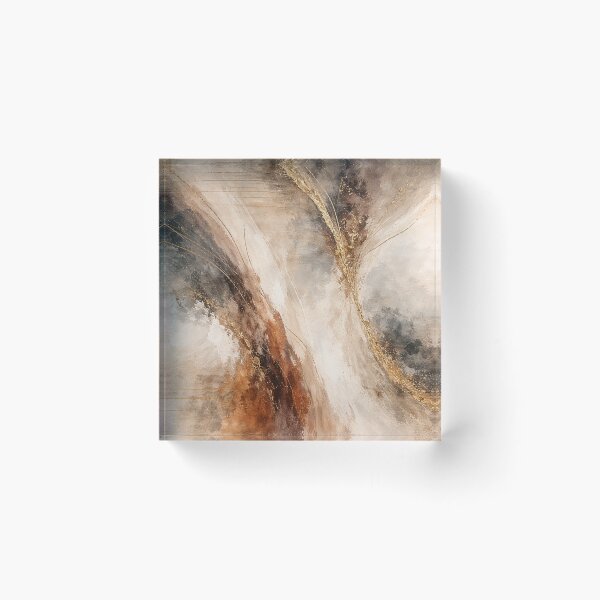 Item preview, Neutral Abstract with Gold Veins designed and sold by druidwolfart.