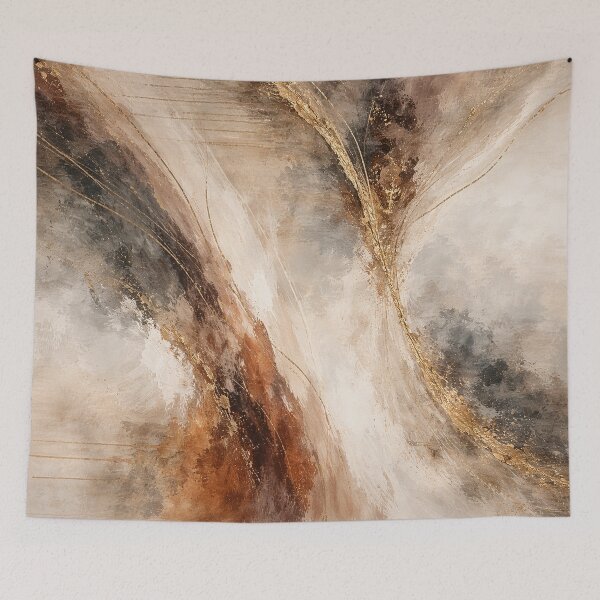Item preview, Neutral Abstract with Gold Veins designed and sold by druidwolfart.