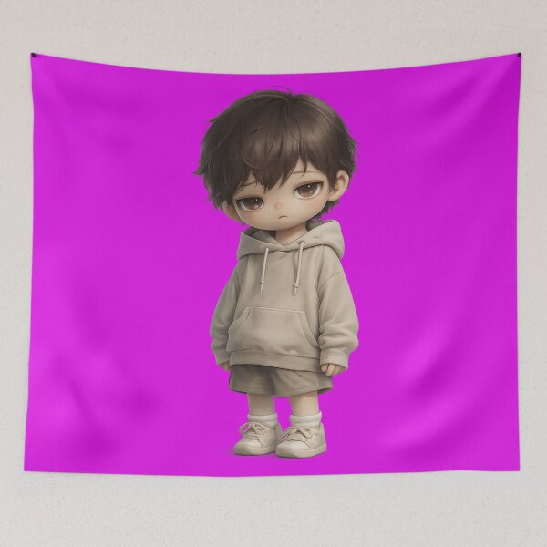 Item preview, Melancholic Cute Character – Original Sad Art Toy Style Illustration designed and sold by wanado.