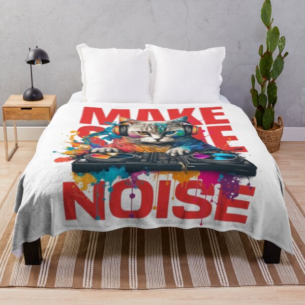Item preview, Vibrant Abstract DJ Cat Mixer designed and sold by BoldLines StuDio.