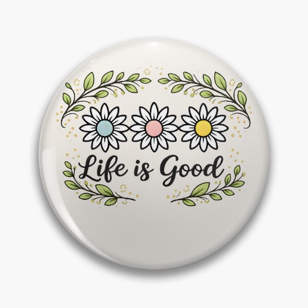 Item preview, Boho Daisy Flowers & Leaves - Life is Good Quote designed and sold by anjaz100.