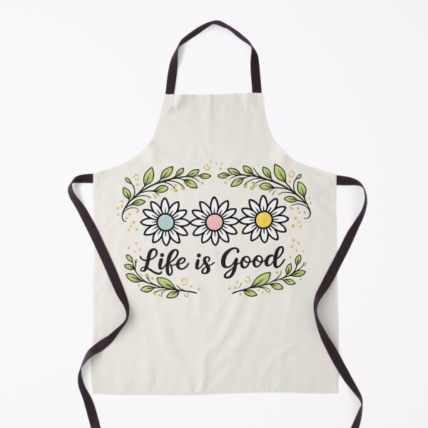 Item preview, Boho Daisy Flowers & Leaves - Life is Good Quote designed and sold by anjaz100.
