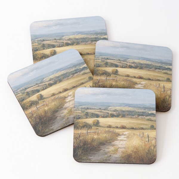 Item preview, Sunlit Meadow Path - Vintage Impressionist Farmhouse Art designed and sold by Teepot888.