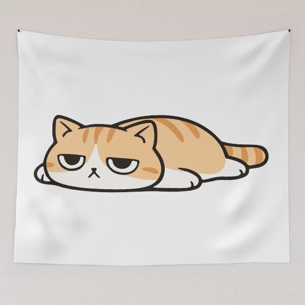 Item preview, Lazy Loaf: Sleepy Orange Tabby Cat designed and sold by arfindo-indra.